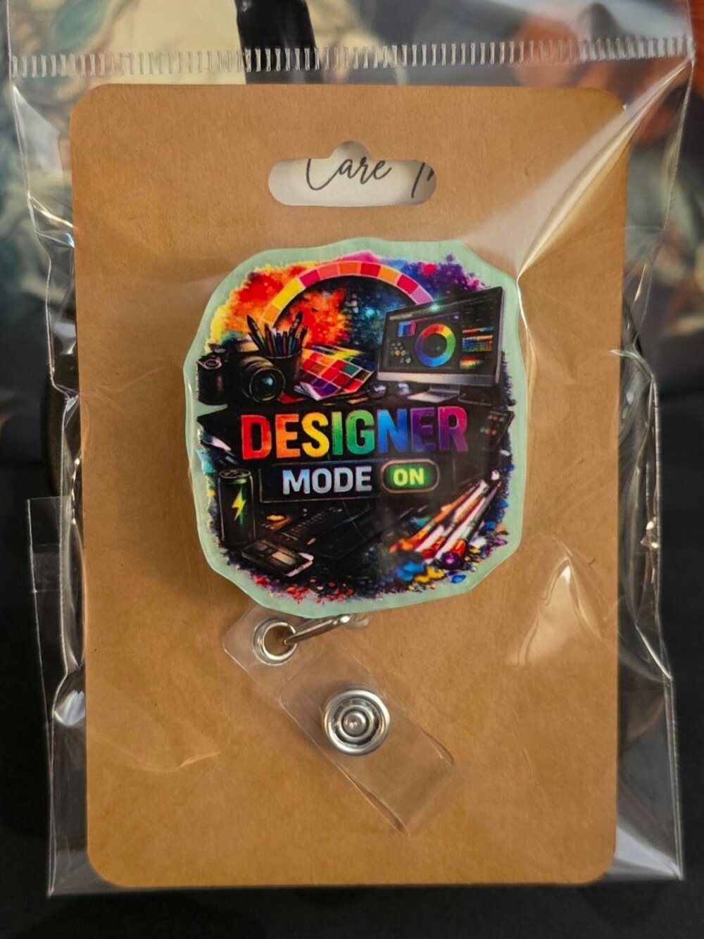 Designer Mode Novelty Acrylic Badge Reel ID Holder